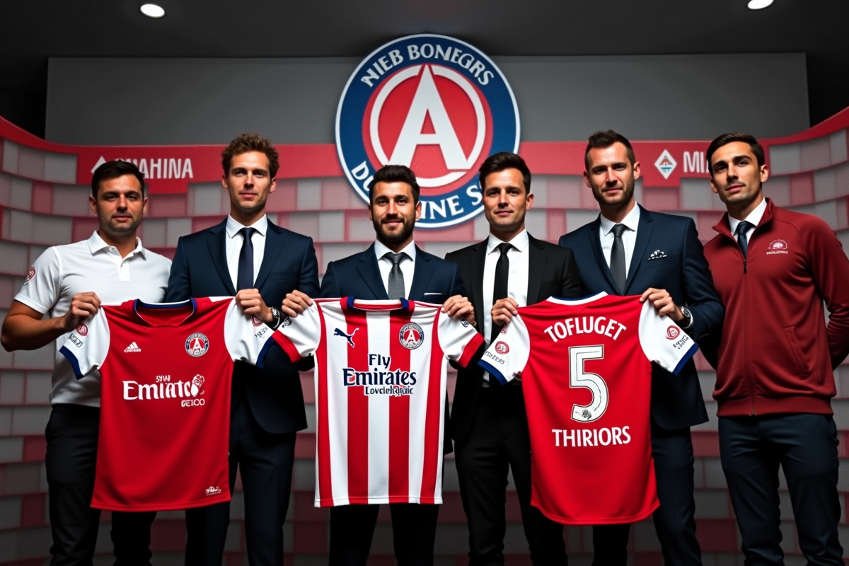 Conférence de presse avec nouveaux joueurs et dirigeants d