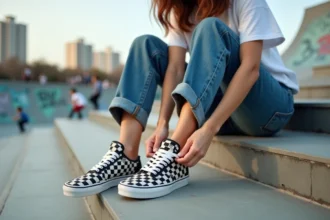 Chaussures Vans Old School emblématiques avec motifs colorés